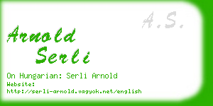 arnold serli business card